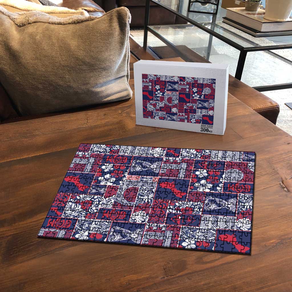 Guam Felis Pasgua Puzzle Pacific Patchwork Xmas Vibes LT9 - Polynesian Pride