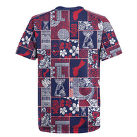 Guam Felis Pasgua Rugby Jersey Pacific Patchwork Xmas Vibes - Polynesian Pride