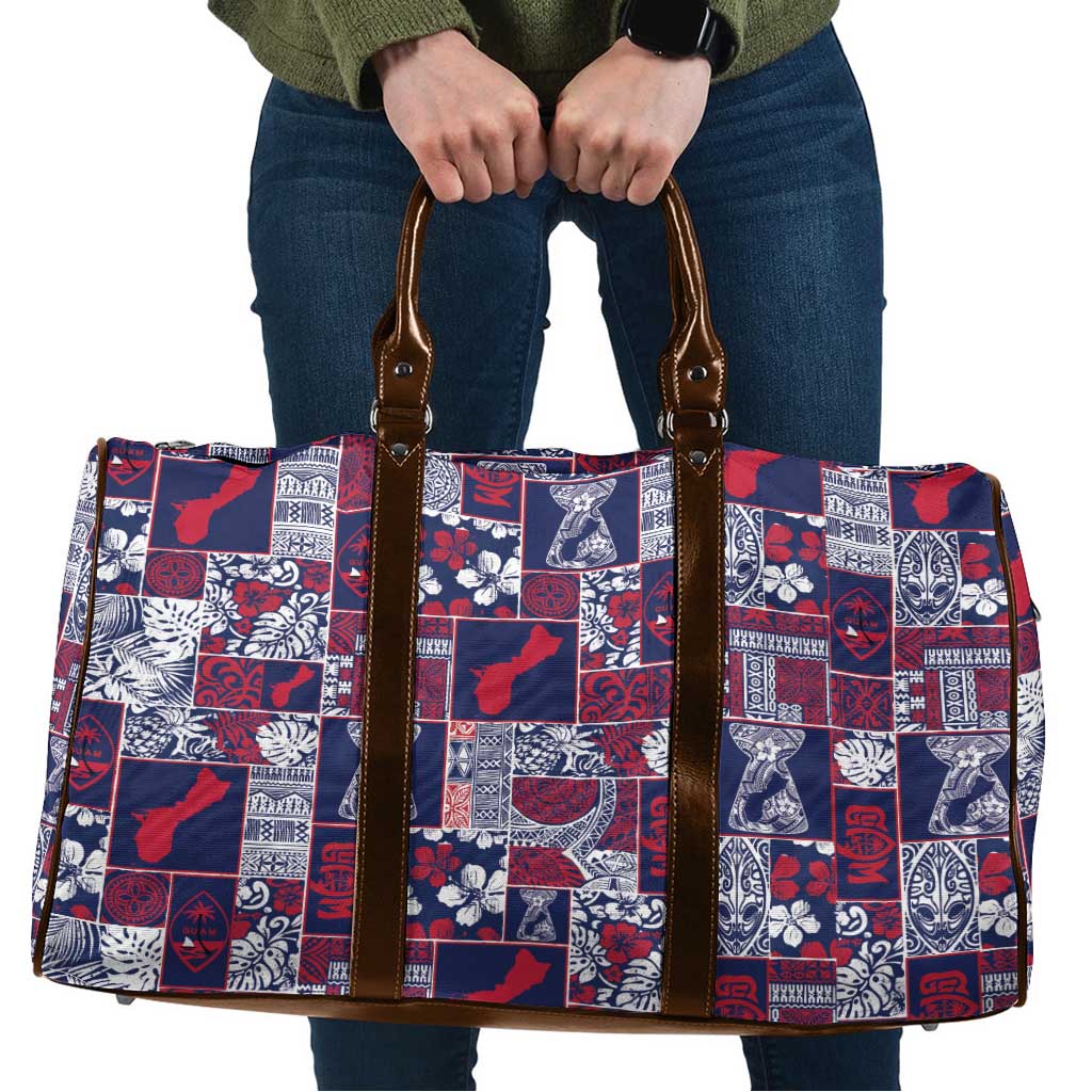 Guam Felis Pasgua Travel Bag Pacific Patchwork Xmas Vibes LT9 Blue - Polynesian Pride