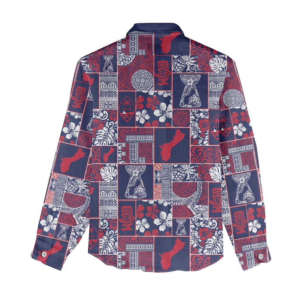 Guam Felis Pasgua Women Casual Shirt Pacific Patchwork Xmas Vibes - Polynesian Pride