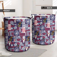 Manuia le Kerisimasi American Samoa Laundry Basket Pacific Patchwork Xmas Vibes - Polynesian Pride