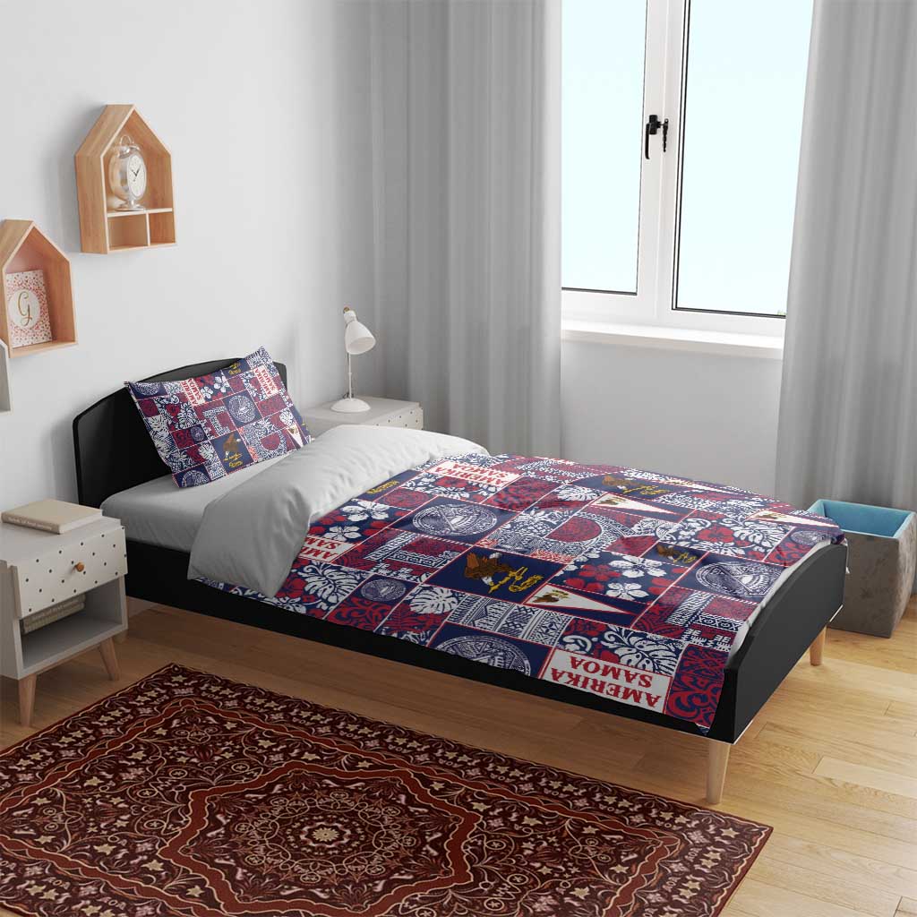 Manuia le Kerisimasi American Samoa Bedding Set Pacific Patchwork Xmas Vibes - Polynesian Pride