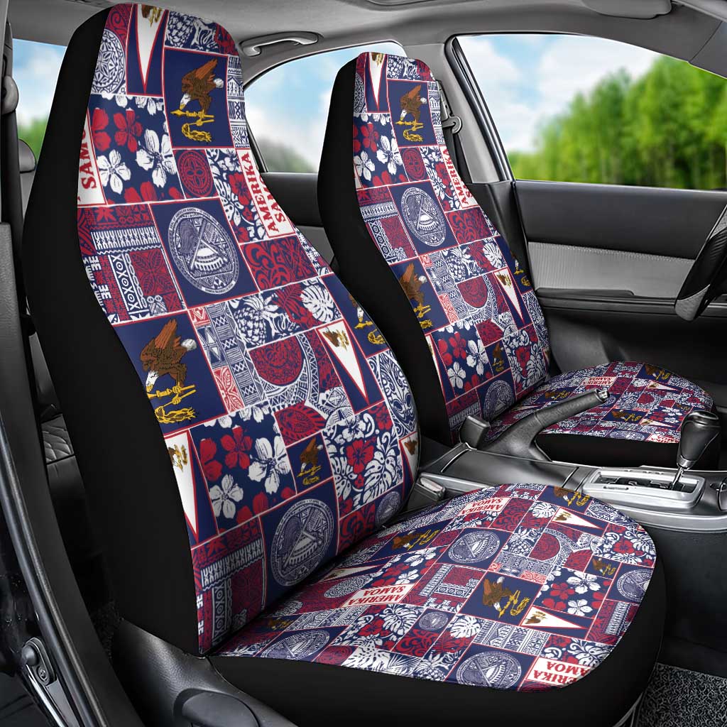 Manuia le Kerisimasi American Samoa Car Seat Cover Pacific Patchwork Xmas Vibes - Polynesian Pride