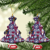 Manuia le Kerisimasi American Samoa Ceramic Ornament Pacific Patchwork Xmas Vibes - Polynesian Pride