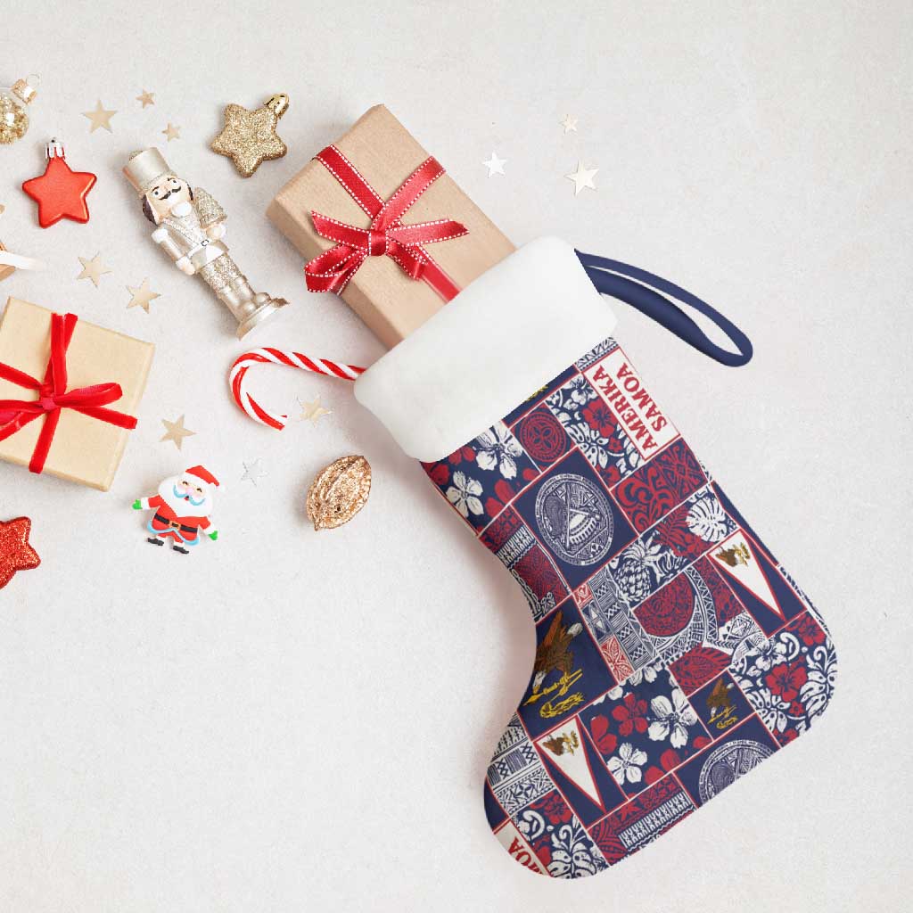 Manuia le Kerisimasi American Samoa Christmas Stocking Pacific Patchwork Xmas Vibes - Polynesian Pride