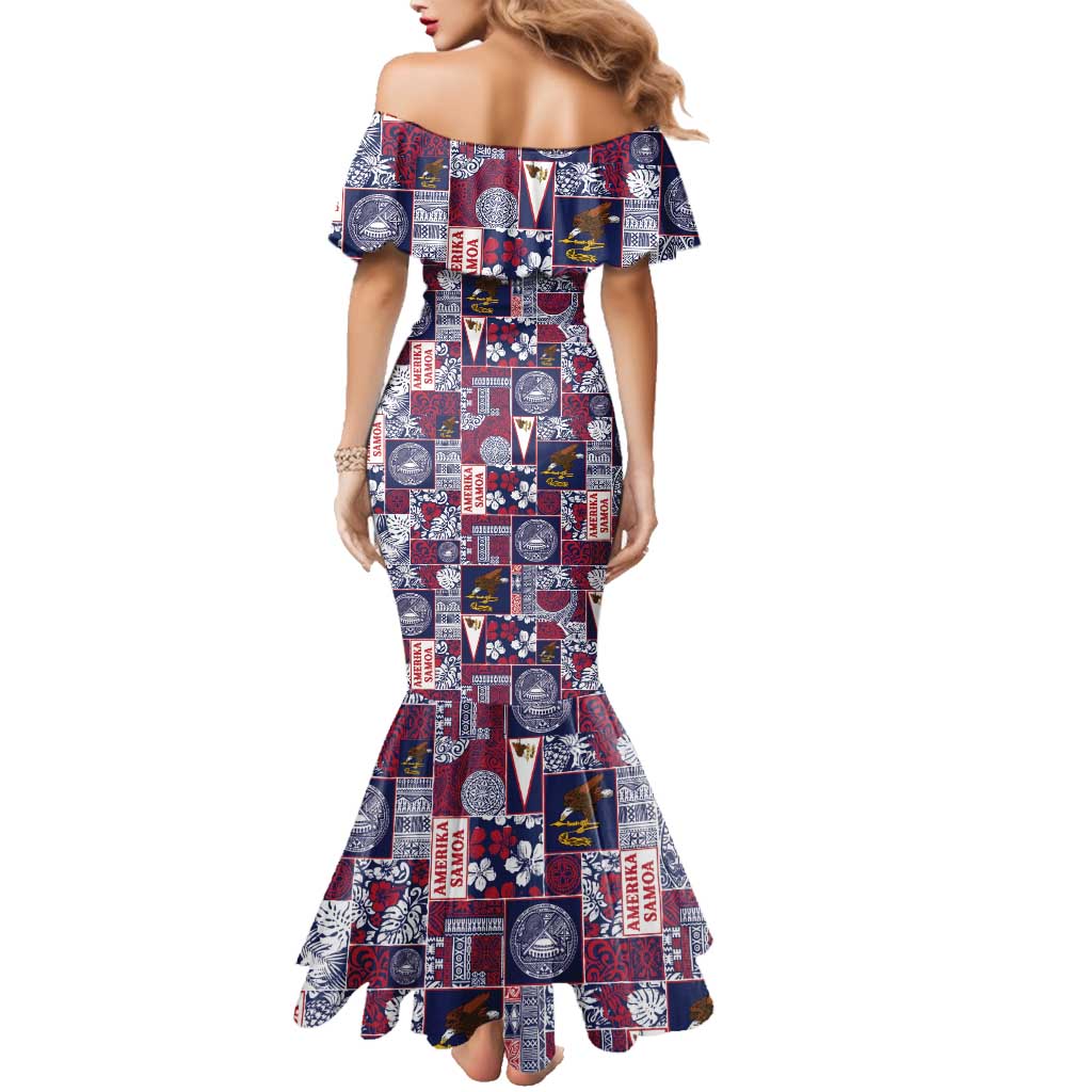 Manuia le Kerisimasi American Samoa Family Matching Mermaid Dress and Hawaiian Shirt Pacific Patchwork Xmas Vibes - Polynesian Pride