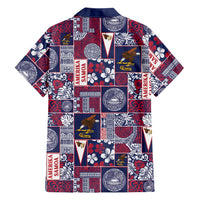 Manuia le Kerisimasi American Samoa Family Matching Off Shoulder Maxi Dress and Hawaiian Shirt Pacific Patchwork Xmas Vibes - Polynesian Pride