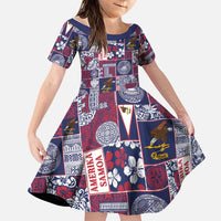 Manuia le Kerisimasi American Samoa Family Matching Tank Maxi Dress and Hawaiian Shirt Pacific Patchwork Xmas Vibes - Polynesian Pride