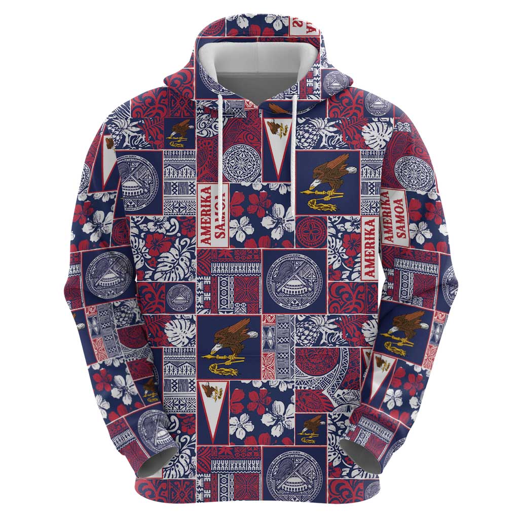 Manuia le Kerisimasi American Samoa Hoodie Pacific Patchwork Xmas Vibes - Polynesian Pride