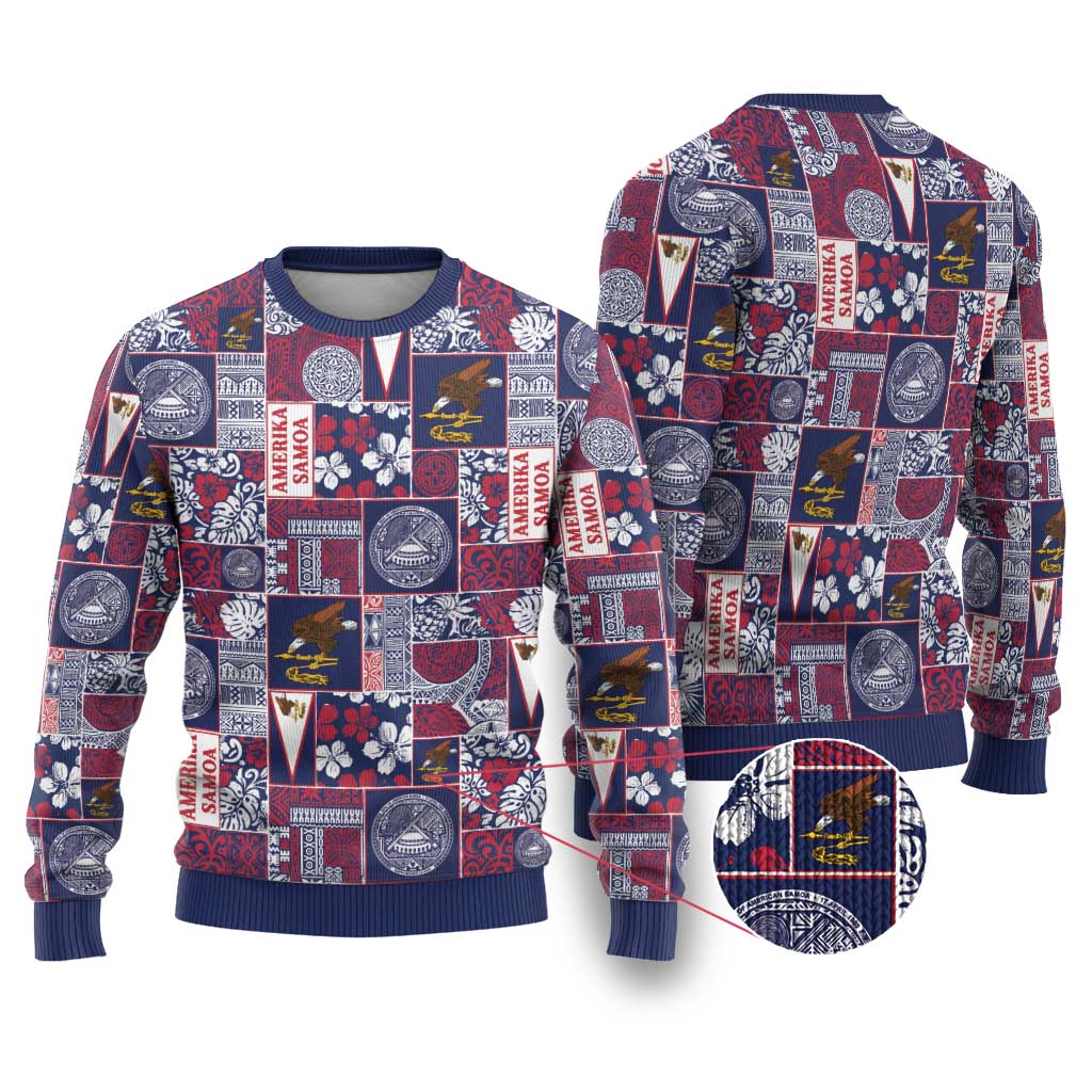 Manuia le Kerisimasi American Samoa Ugly Christmas Sweater Pacific Patchwork Xmas Vibes - Polynesian Pride