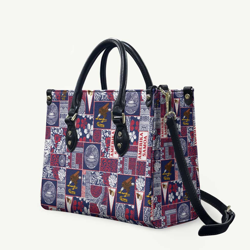 Manuia le Kerisimasi American Samoa Leather Bag Pacific Patchwork Xmas Vibes - Polynesian Pride