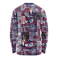 Manuia le Kerisimasi American Samoa Long Sleeve Shirt Pacific Patchwork Xmas Vibes LT9 - Polynesian Pride