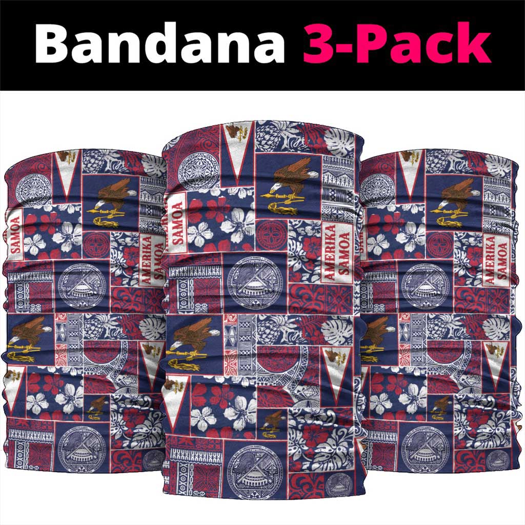 Manuia le Kerisimasi American Samoa Neck Gaiter Pacific Patchwork Xmas Vibes - Polynesian Pride