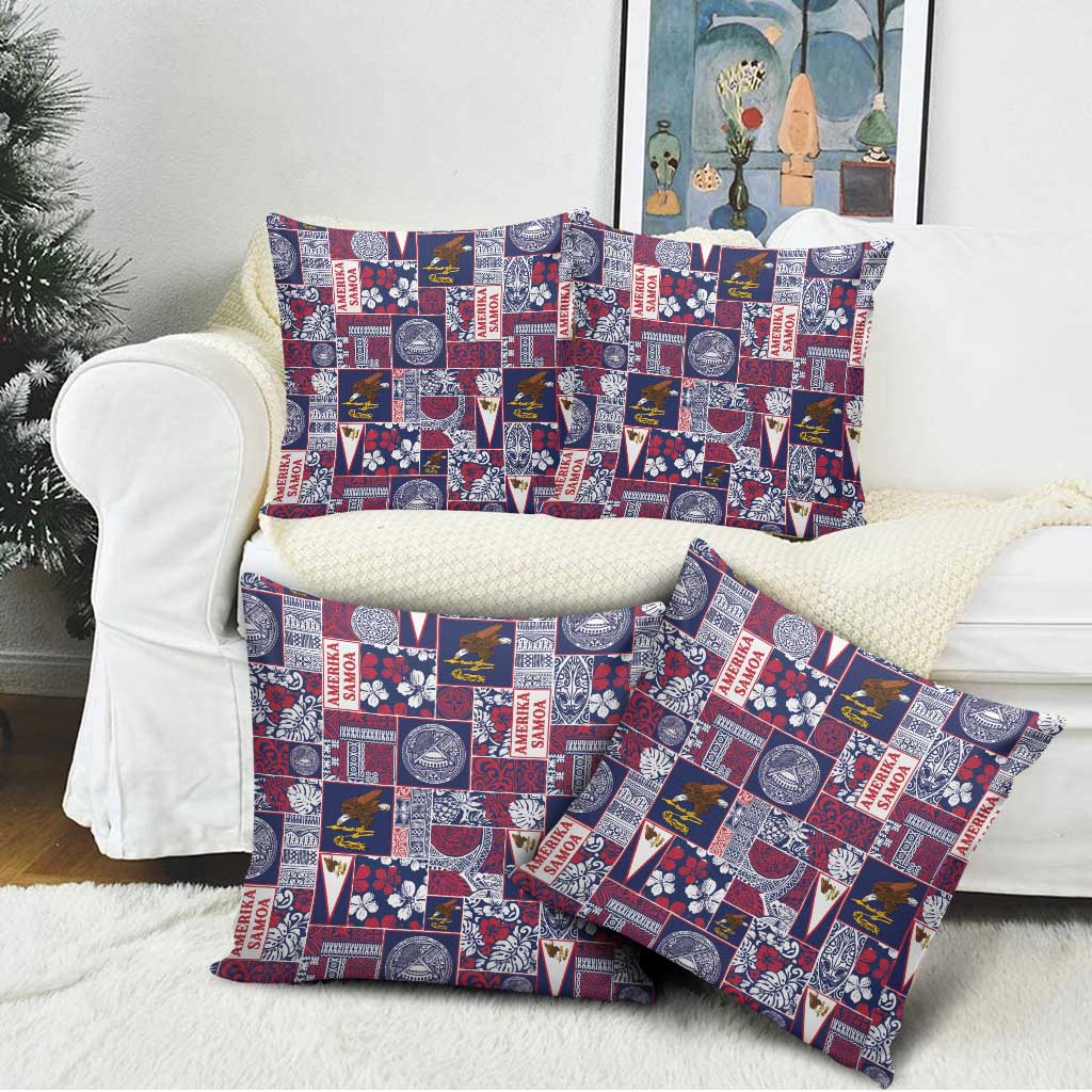 Manuia le Kerisimasi American Samoa Pillow Cover Pacific Patchwork Xmas Vibes - Polynesian Pride