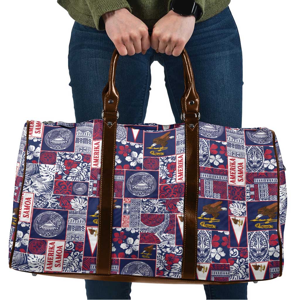 Manuia le Kerisimasi American Samoa Travel Bag Pacific Patchwork Xmas Vibes - Polynesian Pride
