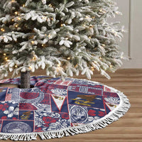 Manuia le Kerisimasi American Samoa Tree Skirt Pacific Patchwork Xmas Vibes - Polynesian Pride