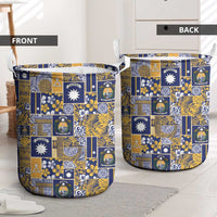 Ekamawir omo Nauru Laundry Basket Pacific Patchwork Xmas Vibes - Polynesian Pride