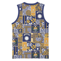 Ekamawir omo Nauru Basketball Jersey Pacific Patchwork Xmas Vibes - Polynesian Pride