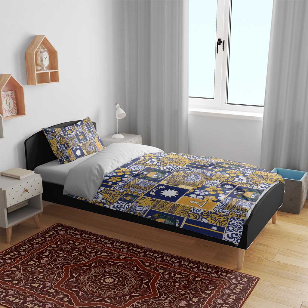 Ekamawir omo Nauru Bedding Set Pacific Patchwork Xmas Vibes - Polynesian Pride