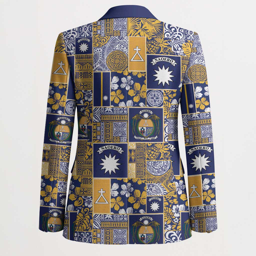 Ekamawir omo Nauru Blazer Pacific Patchwork Xmas Vibes - Polynesian Pride