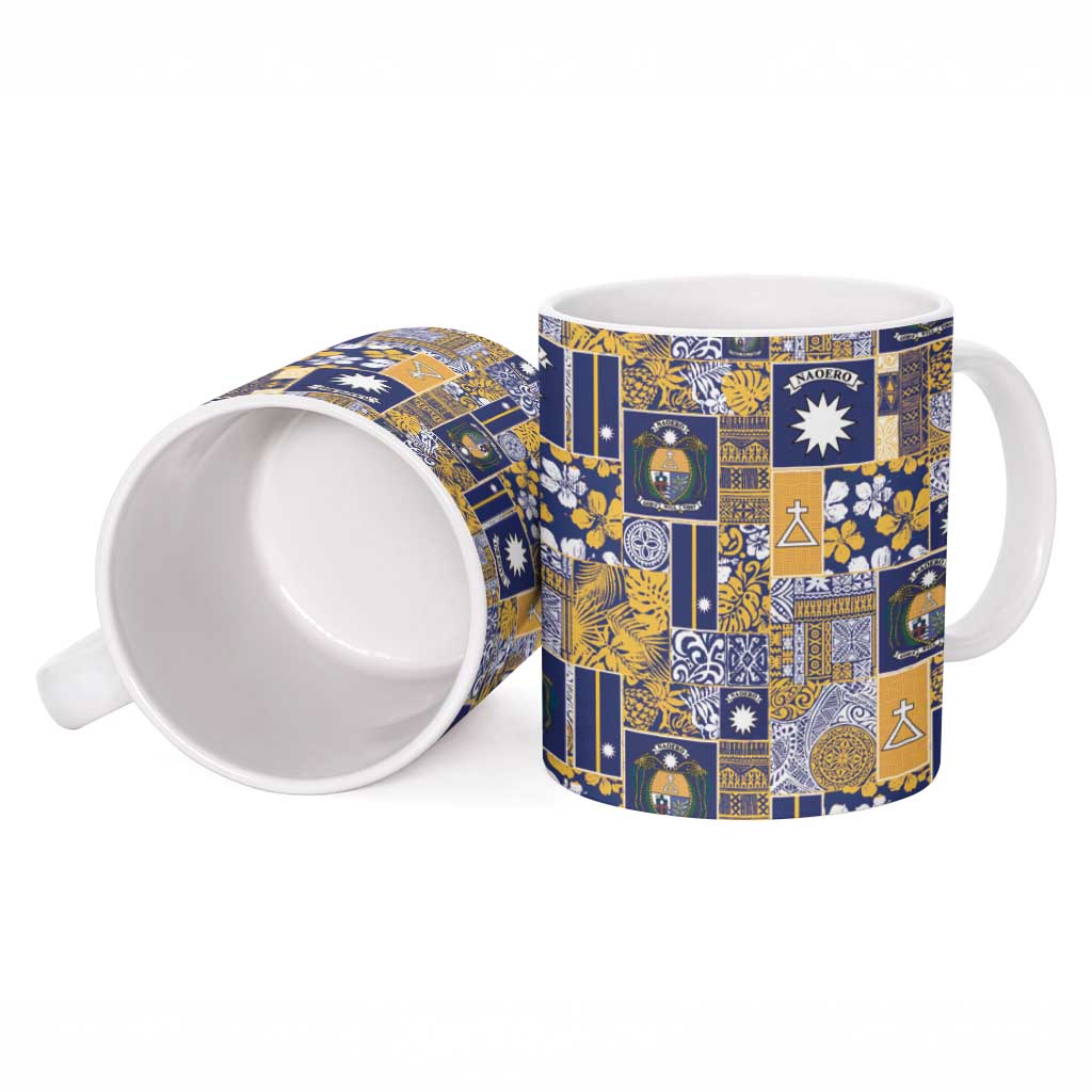Ekamawir omo Nauru Ceramic Mug Pacific Patchwork Xmas Vibes - Polynesian Pride