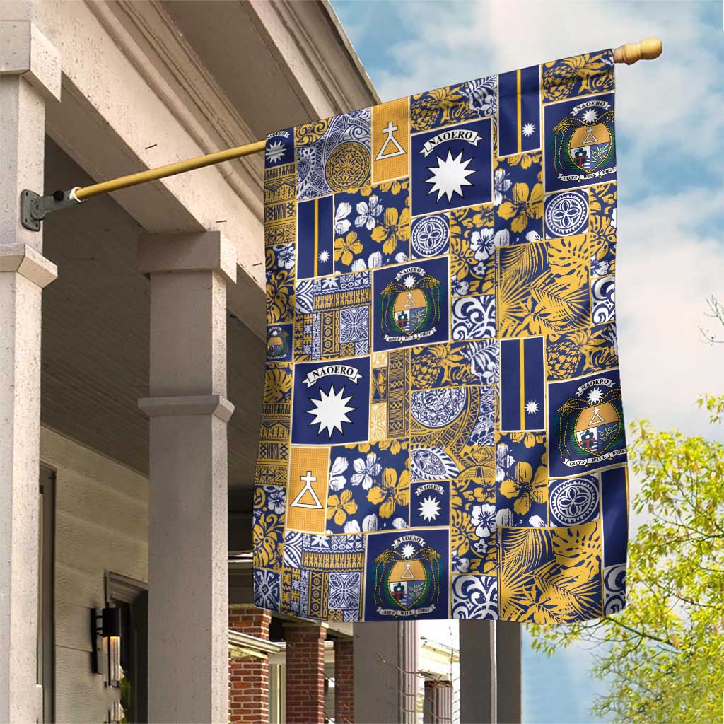 Ekamawir omo Nauru Garden Flag Pacific Patchwork Xmas Vibes - Polynesian Pride