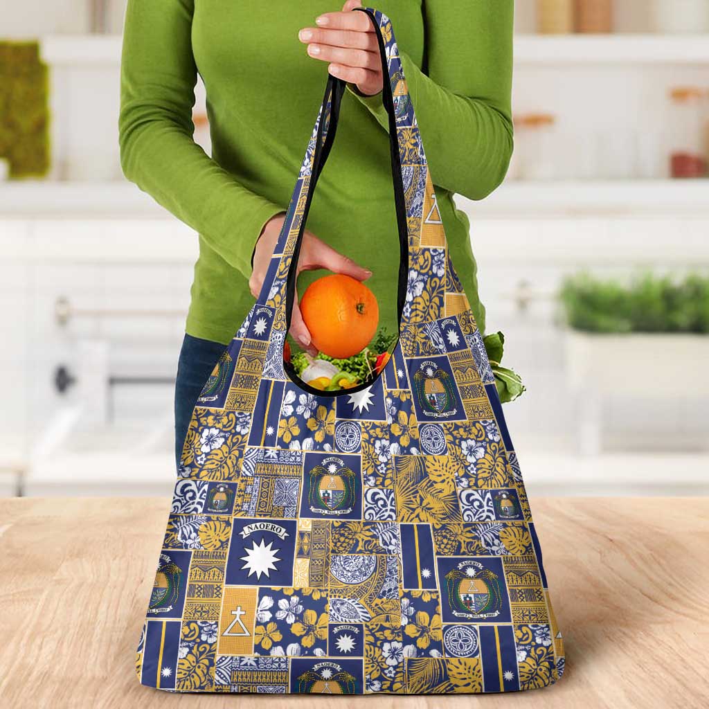 Ekamawir omo Nauru Grocery Bag Pacific Patchwork Xmas Vibes - Polynesian Pride