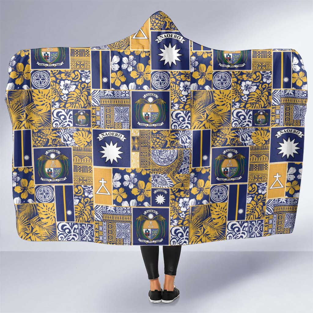 Ekamawir omo Nauru Hooded Blanket Pacific Patchwork Xmas Vibes - Polynesian Pride