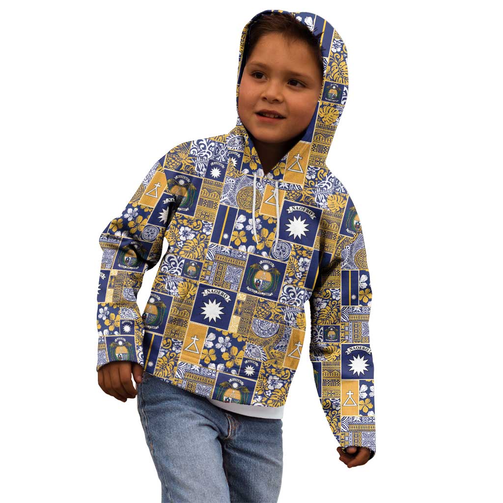 Ekamawir omo Nauru Kid Hoodie Pacific Patchwork Xmas Vibes - Polynesian Pride