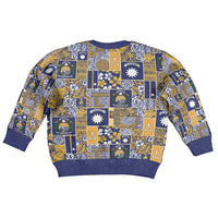 Ekamawir omo Nauru Kid Ugly Christmas Sweater Pacific Patchwork Xmas Vibes - Polynesian Pride