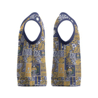 Ekamawir omo Nauru Christmas Knitted V-Neck Vest Pacific Patchwork Xmas Vibes - Polynesian Pride