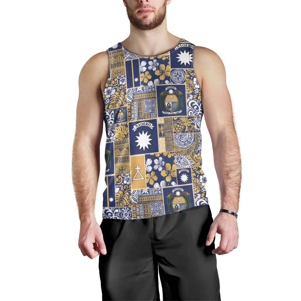 Ekamawir omo Nauru Men Tank Top Pacific Patchwork Xmas Vibes - Polynesian Pride