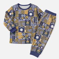 Ekamawir omo Nauru Christmas Pajama Set Pacific Patchwork Xmas Vibes - Polynesian Pride