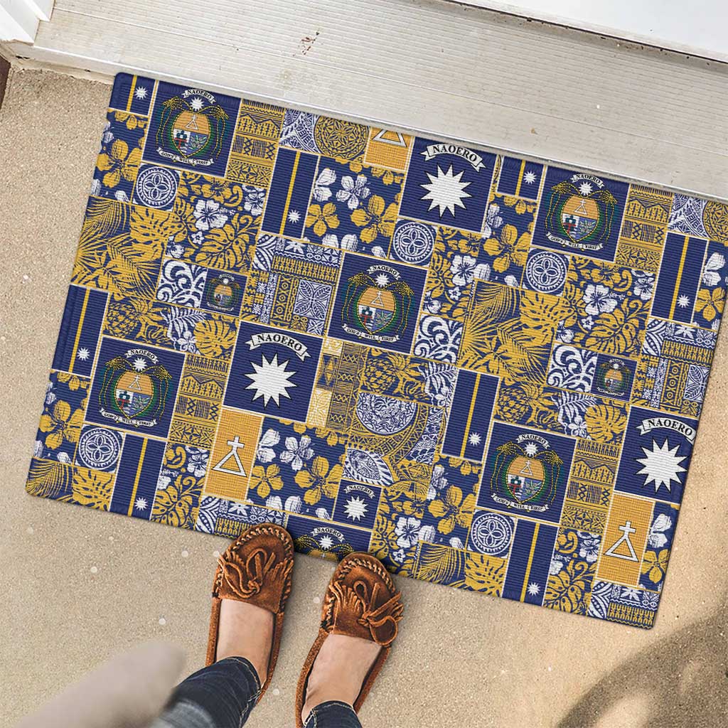 Ekamawir omo Nauru Rubber Doormat Pacific Patchwork Xmas Vibes - Polynesian Pride