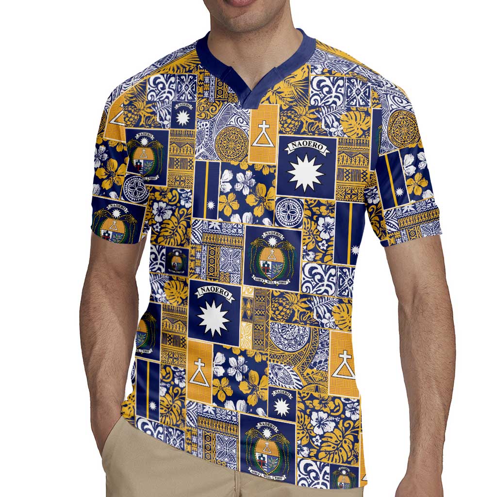 Ekamawir omo Nauru Rugby Jersey Pacific Patchwork Xmas Vibes - Polynesian Pride