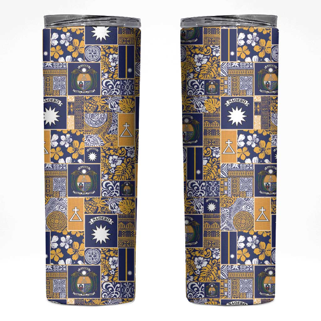Ekamawir omo Nauru Skinny Tumbler Pacific Patchwork Xmas Vibes - Polynesian Pride