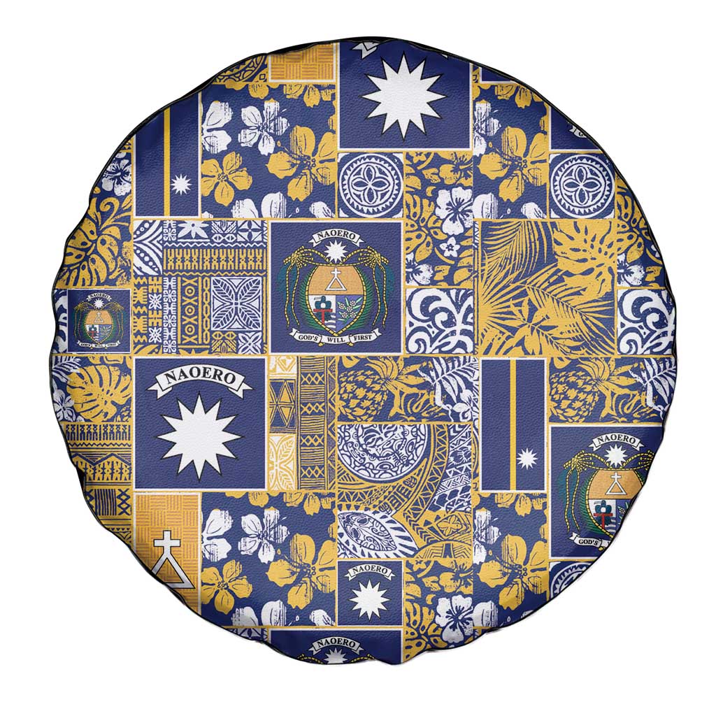 Ekamawir omo Nauru Spare Tire Cover Pacific Patchwork Xmas Vibes - Polynesian Pride