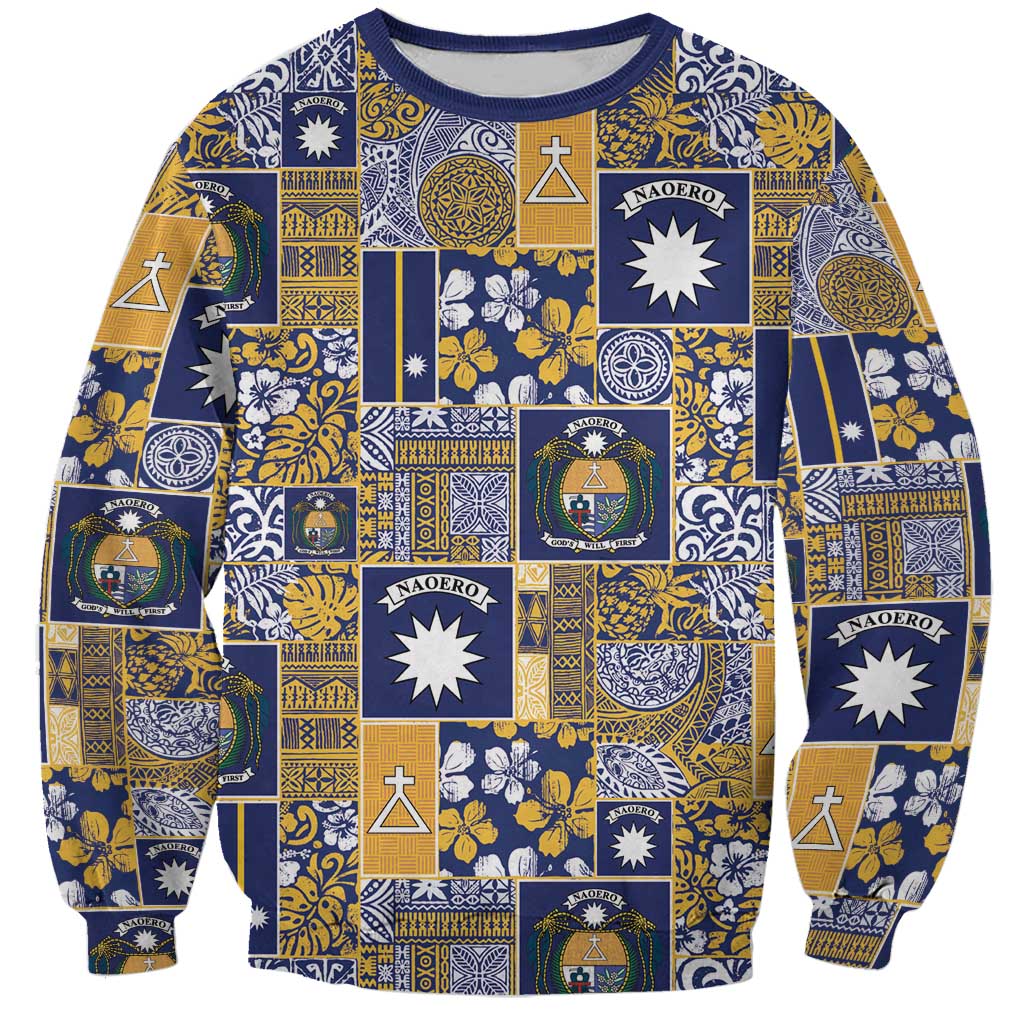 Ekamawir omo Nauru Sweatshirt Pacific Patchwork Xmas Vibes - Polynesian Pride
