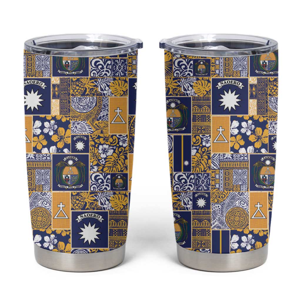 Ekamawir omo Nauru Tumbler Cup Pacific Patchwork Xmas Vibes - Polynesian Pride