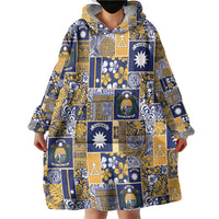 Ekamawir omo Nauru Wearable Blanket Hoodie Pacific Patchwork Xmas Vibes - Polynesian Pride