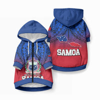 Polynesian Independent State of Samoa Gradient Pet Hoodie LT9 Zip-up Gradient - Polynesian Pride