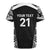 New Zealand Black Fern Custom Rugby Jersey Maori Tukutuku Black-white Motif