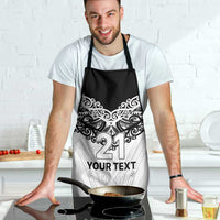 New Zealand Koru Fern Custom Apron Simple Taniko Motif - Polynesian Pride