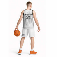New Zealand Koru Fern Custom Basketball Jersey Simple Taniko Motif - Polynesian Pride