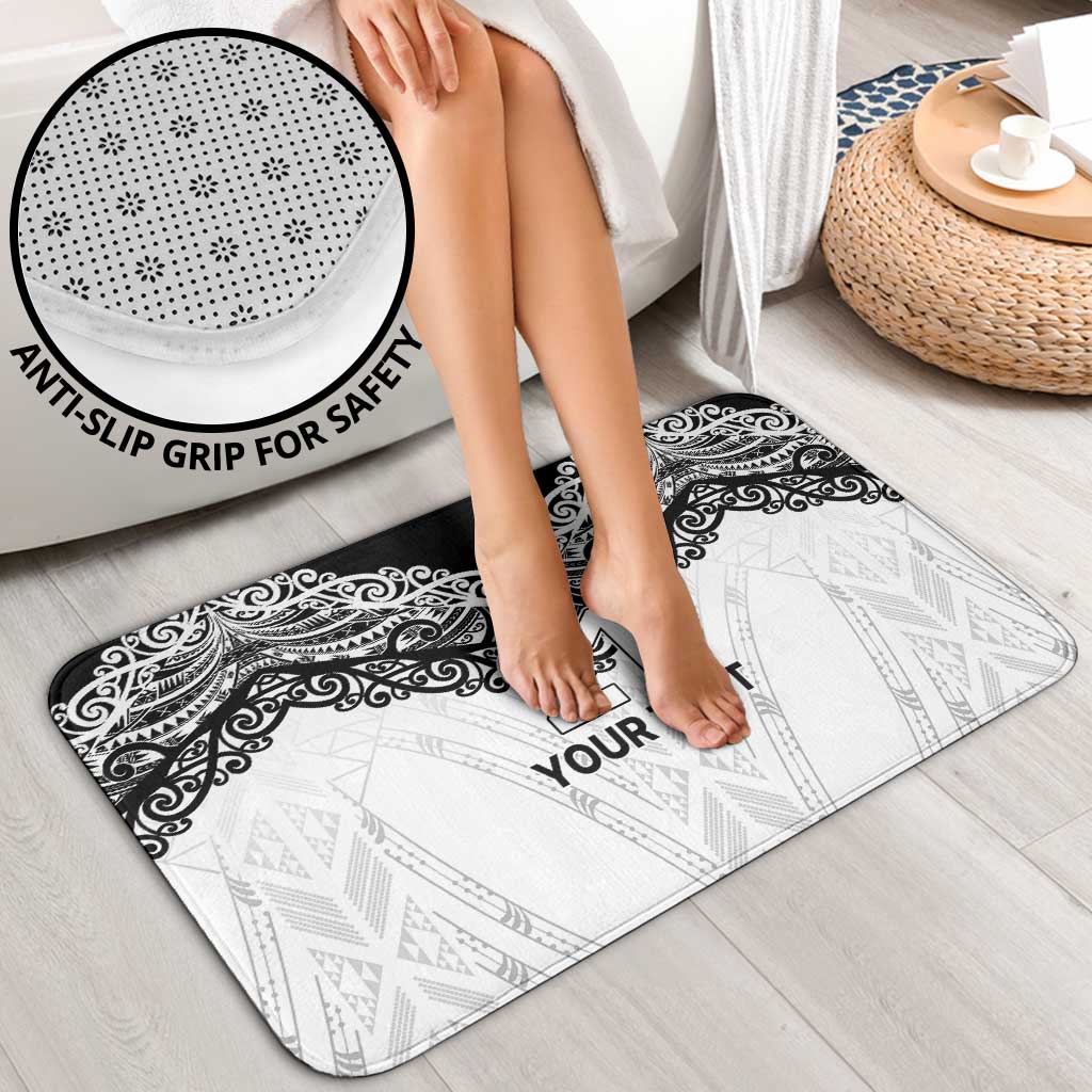 New Zealand Koru Fern Custom Bathroom Set Simple Taniko Motif - Polynesian Pride