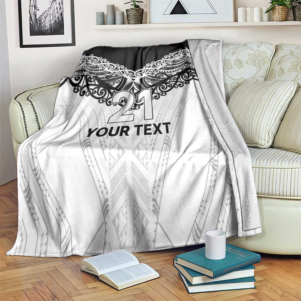 New Zealand Koru Fern Custom Blanket Simple Taniko Motif