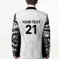 New Zealand Koru Fern Custom Blazer Simple Taniko Motif - Polynesian Pride