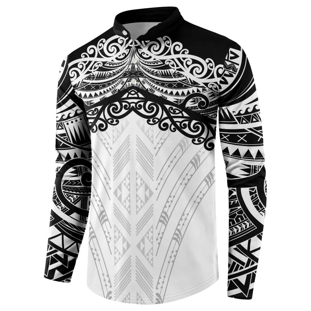 New Zealand Koru Fern Custom Button Sweatshirt Simple Taniko Motif LT9 - Polynesian Pride