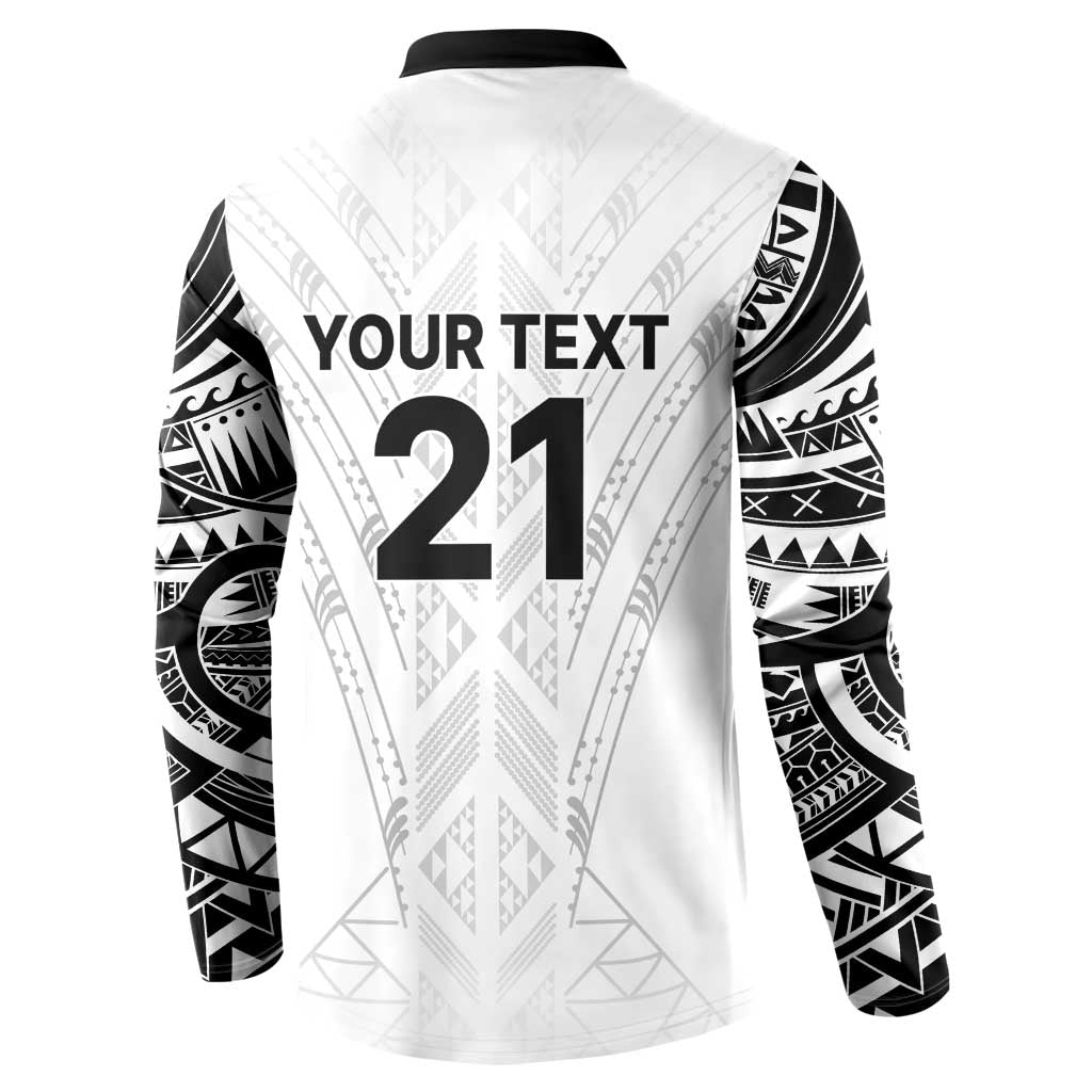New Zealand Koru Fern Custom Button Sweatshirt Simple Taniko Motif LT9 - Polynesian Pride