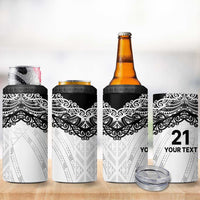 New Zealand Koru Fern Custom 4 in 1 Can Cooler Tumbler Simple Taniko Motif
